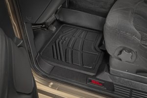 Chevrolet Silverado 1500 Floor Mats - Front + Rear - Rough Country - Sure-Fit - '99-'06